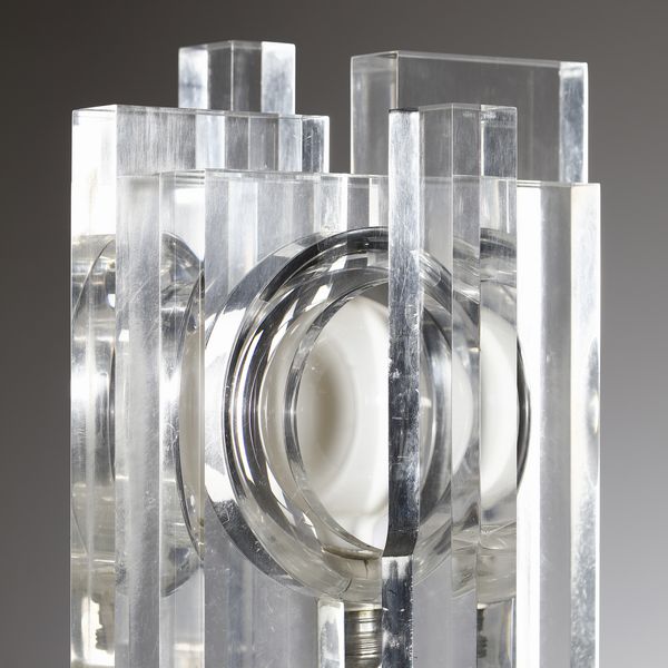 PETTI SANDRO (n. 1927) : Lampada da tavolo per Angolometallarte, Roma  - Asta DESIGN E ARTI DECORATIVE DEL NOVECENTO Tradizionale - Associazione Nazionale - Case d'Asta italiane