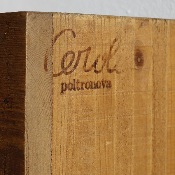 CEROLI MARIO (n. 1938) : Bocca della verit�.Testata di letto matrimoniale della serie Mobili nella valle  - Asta DESIGN E ARTI DECORATIVE DEL NOVECENTO Tradizionale - Associazione Nazionale - Case d'Asta italiane