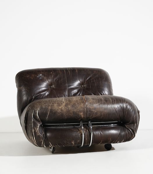 SCARPA AFRA (1937 -2011) & TOBIA (n. 1935) : Coppia di poltrone Soriana per Cassina  - Asta DESIGN E ARTI DECORATIVE DEL NOVECENTO Tradizionale - Associazione Nazionale - Case d'Asta italiane