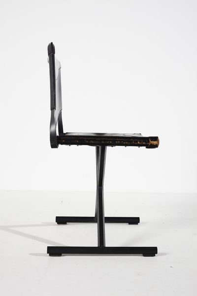 SCARPA AFRA (1937 -2011) & TOBIA (n. 1935) : Sei sedie Bisante S1 per Goppion  - Asta DESIGN E ARTI DECORATIVE DEL NOVECENTO Tradizionale - Associazione Nazionale - Case d'Asta italiane