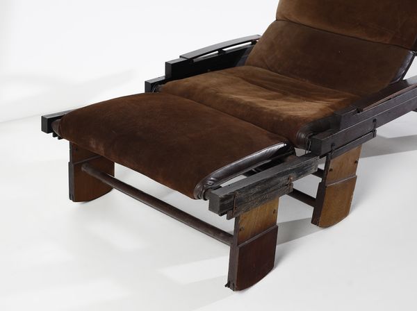 FIORI BEPI : Poltrona  May Jhon 161 con poggiapiedi per Bernini  - Asta DESIGN E ARTI DECORATIVE DEL NOVECENTO Tradizionale - Associazione Nazionale - Case d'Asta italiane