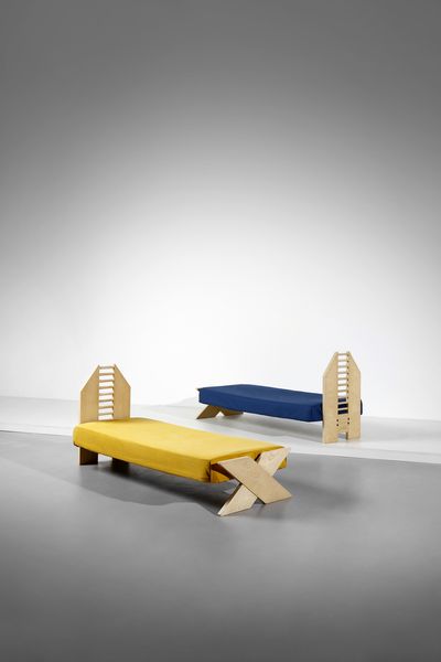 SABADIN GIGI : Coppia di letti singoli Andromeda per Stilwood  - Asta DESIGN E ARTI DECORATIVE DEL NOVECENTO Tradizionale - Associazione Nazionale - Case d'Asta italiane