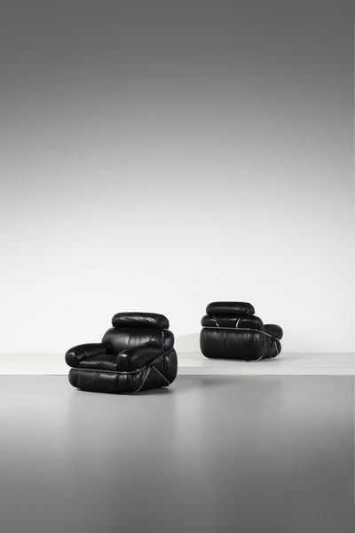 PARISI ICO (1916 - 1996) : Coppia di poltrone Luisa per Comfort  - Asta DESIGN E ARTI DECORATIVE DEL NOVECENTO Tradizionale - Associazione Nazionale - Case d'Asta italiane