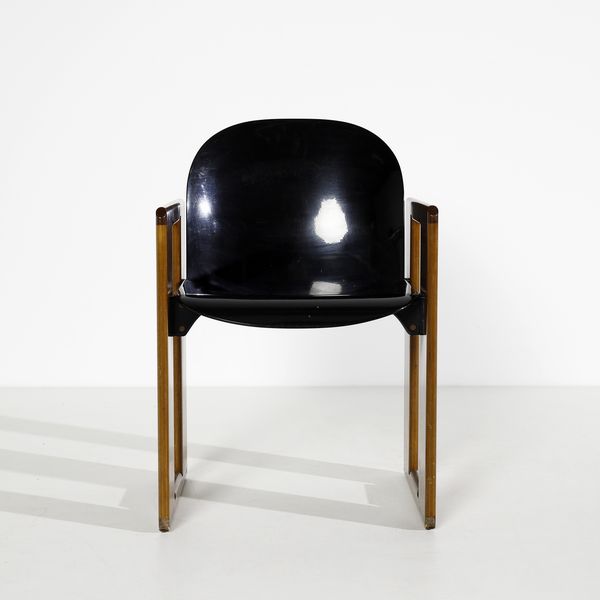 SCARPA AFRA (1937 -2011) & TOBIA (n. 1935) : Sei sedie Dialogo per B&B  - Asta DESIGN E ARTI DECORATIVE DEL NOVECENTO Tradizionale - Associazione Nazionale - Case d'Asta italiane