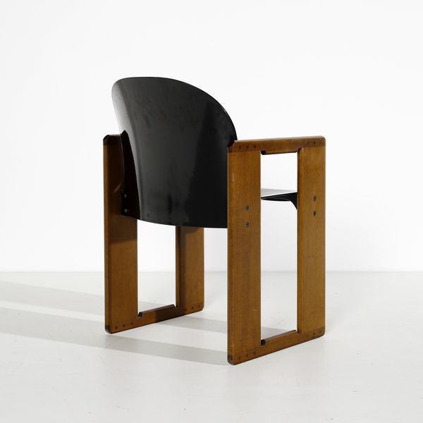 SCARPA AFRA (1937 -2011) & TOBIA (n. 1935) : Sei sedie Dialogo per B&B  - Asta DESIGN E ARTI DECORATIVE DEL NOVECENTO Tradizionale - Associazione Nazionale - Case d'Asta italiane