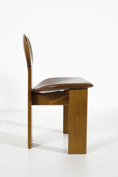 SCARPA AFRA (1937 -2011) & TOBIA (n. 1935) : Sei sedie Africa, serie Artona per Maxalto  - Asta DESIGN E ARTI DECORATIVE DEL NOVECENTO Tradizionale - Associazione Nazionale - Case d'Asta italiane