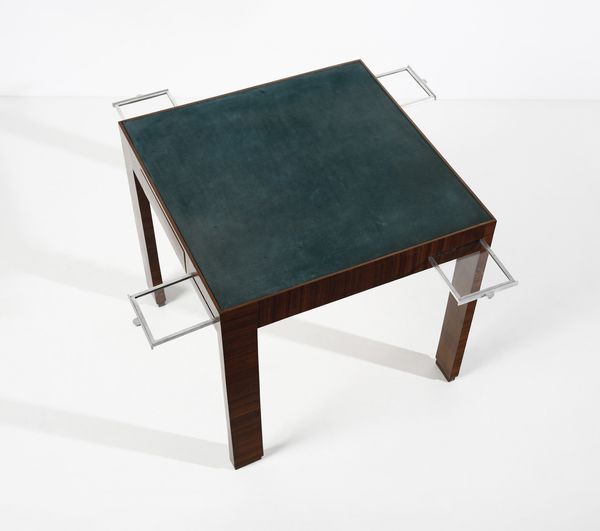 PALANTI GIANCARLO (1906 - 1977) : attribuito. Tavolo da gioco  - Asta DESIGN E ARTI DECORATIVE DEL NOVECENTO Tradizionale - Associazione Nazionale - Case d'Asta italiane