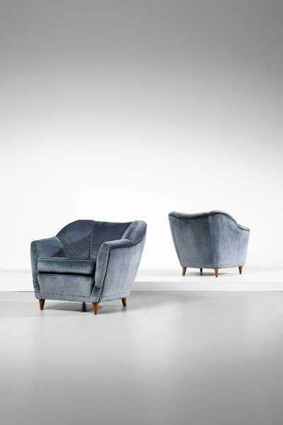 PONTI GIO (1891 - 1979) : Coppia di poltrone per Cassina  - Asta DESIGN E ARTI DECORATIVE DEL NOVECENTO Tradizionale - Associazione Nazionale - Case d'Asta italiane