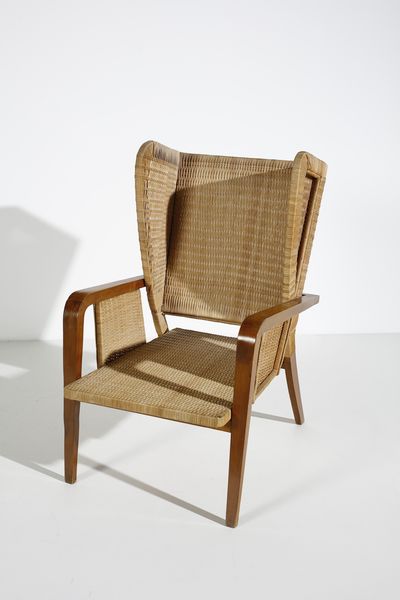 ALBINI FRANCO (1905 - 1977) : Coppia di poltrone  - Asta DESIGN E ARTI DECORATIVE DEL NOVECENTO Tradizionale - Associazione Nazionale - Case d'Asta italiane