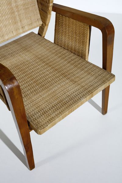 ALBINI FRANCO (1905 - 1977) : Coppia di poltrone  - Asta DESIGN E ARTI DECORATIVE DEL NOVECENTO Tradizionale - Associazione Nazionale - Case d'Asta italiane