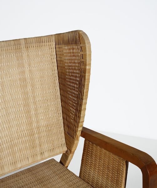 ALBINI FRANCO (1905 - 1977) : Coppia di poltrone  - Asta DESIGN E ARTI DECORATIVE DEL NOVECENTO Tradizionale - Associazione Nazionale - Case d'Asta italiane