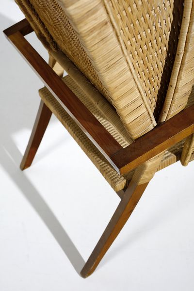 ALBINI FRANCO (1905 - 1977) : Coppia di poltrone  - Asta DESIGN E ARTI DECORATIVE DEL NOVECENTO Tradizionale - Associazione Nazionale - Case d'Asta italiane