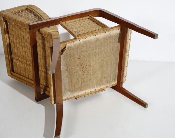 ALBINI FRANCO (1905 - 1977) : Coppia di poltrone  - Asta DESIGN E ARTI DECORATIVE DEL NOVECENTO Tradizionale - Associazione Nazionale - Case d'Asta italiane