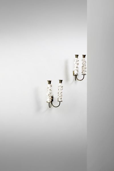 ZORTEA LUIGI (1879 - 1950) : Coppia di appliques  - Asta DESIGN E ARTI DECORATIVE DEL NOVECENTO Tradizionale - Associazione Nazionale - Case d'Asta italiane