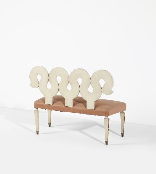 BUSIRI VICI ANDREA (1903 - 1989) : Divanetto da ingresso  - Asta DESIGN E ARTI DECORATIVE DEL NOVECENTO Tradizionale - Associazione Nazionale - Case d'Asta italiane