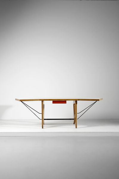 PALANTI GIANCARLO (1906 - 1977) : attribuito. Scrivania  - Asta DESIGN E ARTI DECORATIVE DEL NOVECENTO Tradizionale - Associazione Nazionale - Case d'Asta italiane