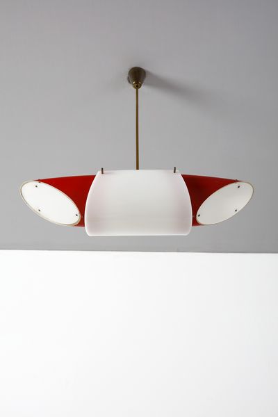 LELII ANGELO (1911 - 1979) : Lampada a sospensione per Arredoluce Monza  - Asta DESIGN E ARTI DECORATIVE DEL NOVECENTO Tradizionale - Associazione Nazionale - Case d'Asta italiane