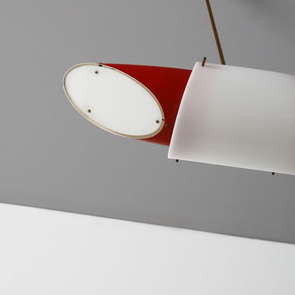 LELII ANGELO (1911 - 1979) : Lampada a sospensione per Arredoluce Monza  - Asta DESIGN E ARTI DECORATIVE DEL NOVECENTO Tradizionale - Associazione Nazionale - Case d'Asta italiane