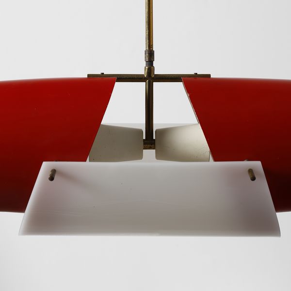 LELII ANGELO (1911 - 1979) : Lampada a sospensione per Arredoluce Monza  - Asta DESIGN E ARTI DECORATIVE DEL NOVECENTO Tradizionale - Associazione Nazionale - Case d'Asta italiane