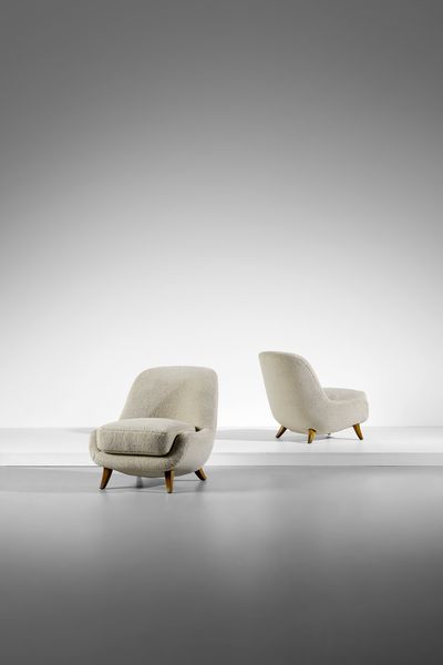 LASSEN FLEMMING (1902 - 1984) : attribuito. Coppia di poltrone  - Asta DESIGN E ARTI DECORATIVE DEL NOVECENTO Tradizionale - Associazione Nazionale - Case d'Asta italiane