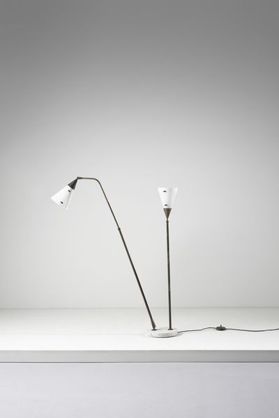 ANGELO OSTUNI & RENATO FORTI : Lampada da terra 339 -2PX per O-Luce  - Asta DESIGN E ARTI DECORATIVE DEL NOVECENTO Tradizionale - Associazione Nazionale - Case d'Asta italiane