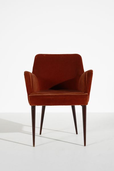 BORSANI OSVALDO (1911 - 1985) : Sei poltroncine per Arredamenti Borsani Varedo  - Asta DESIGN E ARTI DECORATIVE DEL NOVECENTO Tradizionale - Associazione Nazionale - Case d'Asta italiane