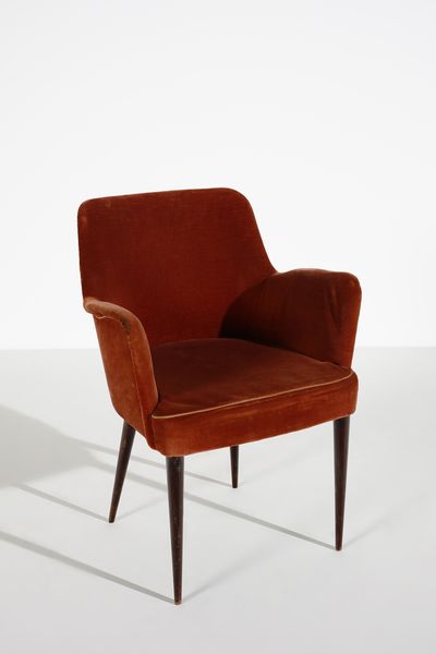 BORSANI OSVALDO (1911 - 1985) : Sei poltroncine per Arredamenti Borsani Varedo  - Asta DESIGN E ARTI DECORATIVE DEL NOVECENTO Tradizionale - Associazione Nazionale - Case d'Asta italiane