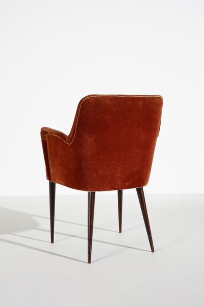 BORSANI OSVALDO (1911 - 1985) : Sei poltroncine per Arredamenti Borsani Varedo  - Asta DESIGN E ARTI DECORATIVE DEL NOVECENTO Tradizionale - Associazione Nazionale - Case d'Asta italiane