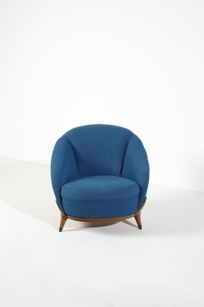 VERONESI GUGLIELMO (n. 1913) : Poltrona per ISA Bergamo  - Asta DESIGN E ARTI DECORATIVE DEL NOVECENTO Tradizionale - Associazione Nazionale - Case d'Asta italiane