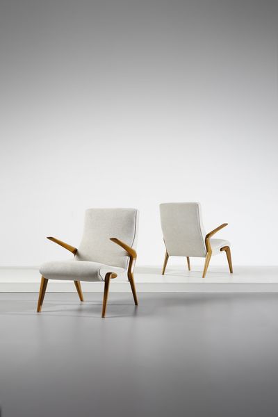 BORSANI OSVALDO (1911 - 1985) : Coppia di poltrone P71 per Tecno  - Asta DESIGN E ARTI DECORATIVE DEL NOVECENTO Tradizionale - Associazione Nazionale - Case d'Asta italiane