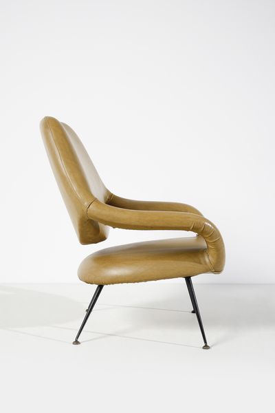 RINALDI GASTONE (1920 - 2006) : Coppia di poltrone Du55 per Rima  - Asta DESIGN E ARTI DECORATIVE DEL NOVECENTO Tradizionale - Associazione Nazionale - Case d'Asta italiane