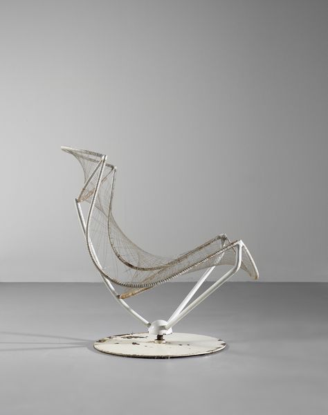 SERGIO CONTI, MARISA FORLANI & LUCIANO GRASSI : Poltrona scultura girevole String Chair-P8a per Emilio Paoli  - Asta DESIGN E ARTI DECORATIVE DEL NOVECENTO Tradizionale - Associazione Nazionale - Case d'Asta italiane