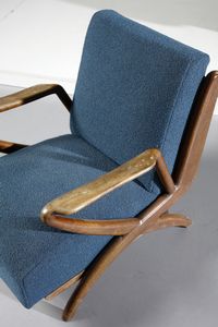 DE CARLI CARLO (1910 - 1999) : Coppia di poltrone per Cassina  - Asta DESIGN E ARTI DECORATIVE DEL NOVECENTO Tradizionale - Associazione Nazionale - Case d'Asta italiane
