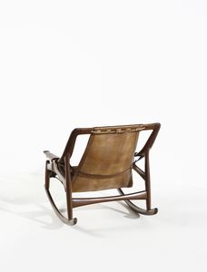 COSTA LUCIO (1902 - 1998) : Poltrona con poggiapiedi eseguito da Liceu de Artes e Oficios, S. Paolo, Brasile  - Asta DESIGN E ARTI DECORATIVE DEL NOVECENTO Tradizionale - Associazione Nazionale - Case d'Asta italiane