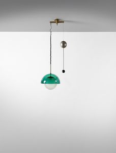 LELII ANGELO (1911 - 1979) - Lampada a sospensione saliscendi 12963 per Arredoluce Monza