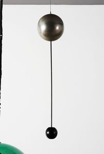 LELII ANGELO (1911 - 1979) : Lampada a sospensione saliscendi 12963 per Arredoluce Monza  - Asta DESIGN E ARTI DECORATIVE DEL NOVECENTO Tradizionale - Associazione Nazionale - Case d'Asta italiane