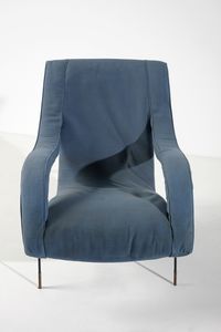 RADICE GIGI (1954 - 2002) : Coppia di poltrone Arianna per Renzo Minotti  - Asta DESIGN E ARTI DECORATIVE DEL NOVECENTO Tradizionale - Associazione Nazionale - Case d'Asta italiane