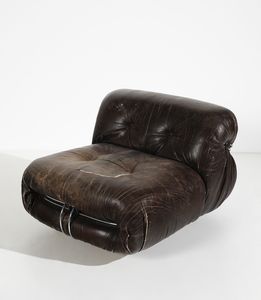 SCARPA AFRA (1937 -2011) & TOBIA (n. 1935) : Coppia di poltrone Soriana per Cassina  - Asta DESIGN E ARTI DECORATIVE DEL NOVECENTO Tradizionale - Associazione Nazionale - Case d'Asta italiane