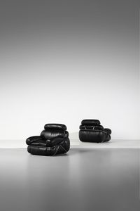 PARISI ICO (1916 - 1996) - Coppia di poltrone Luisa per Comfort