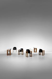 SCARPA AFRA (1937 -2011) & TOBIA (n. 1935) - Sei sedie Dialogo per B&B