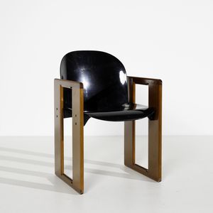 SCARPA AFRA (1937 -2011) & TOBIA (n. 1935) : Sei sedie Dialogo per B&B  - Asta DESIGN E ARTI DECORATIVE DEL NOVECENTO Tradizionale - Associazione Nazionale - Case d'Asta italiane