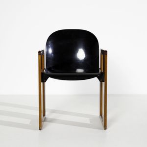 SCARPA AFRA (1937 -2011) & TOBIA (n. 1935) : Sei sedie Dialogo per B&B  - Asta DESIGN E ARTI DECORATIVE DEL NOVECENTO Tradizionale - Associazione Nazionale - Case d'Asta italiane