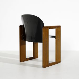 SCARPA AFRA (1937 -2011) & TOBIA (n. 1935) : Sei sedie Dialogo per B&B  - Asta DESIGN E ARTI DECORATIVE DEL NOVECENTO Tradizionale - Associazione Nazionale - Case d'Asta italiane