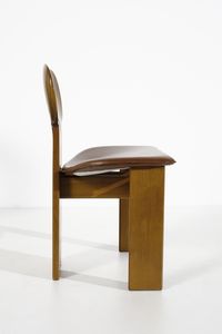 SCARPA AFRA (1937 -2011) & TOBIA (n. 1935) : Sei sedie Africa, serie Artona per Maxalto  - Asta DESIGN E ARTI DECORATIVE DEL NOVECENTO Tradizionale - Associazione Nazionale - Case d'Asta italiane