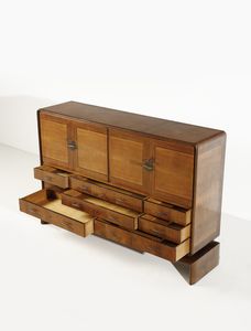 BUFFA PAOLO (1903 - 1970) : Mobile contenitore eseguito da Mos Turri  - Asta DESIGN E ARTI DECORATIVE DEL NOVECENTO Tradizionale - Associazione Nazionale - Case d'Asta italiane