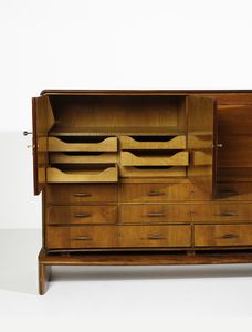 BUFFA PAOLO (1903 - 1970) : Mobile contenitore eseguito da Mos Turri  - Asta DESIGN E ARTI DECORATIVE DEL NOVECENTO Tradizionale - Associazione Nazionale - Case d'Asta italiane