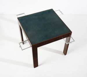 PALANTI GIANCARLO (1906 - 1977) : attribuito. Tavolo da gioco  - Asta DESIGN E ARTI DECORATIVE DEL NOVECENTO Tradizionale - Associazione Nazionale - Case d'Asta italiane