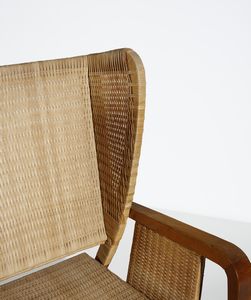 ALBINI FRANCO (1905 - 1977) : Coppia di poltrone  - Asta DESIGN E ARTI DECORATIVE DEL NOVECENTO Tradizionale - Associazione Nazionale - Case d'Asta italiane