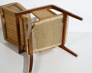 ALBINI FRANCO (1905 - 1977) : Coppia di poltrone  - Asta DESIGN E ARTI DECORATIVE DEL NOVECENTO Tradizionale - Associazione Nazionale - Case d'Asta italiane