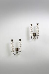 ZORTEA LUIGI (1879 - 1950) : Coppia di appliques  - Asta DESIGN E ARTI DECORATIVE DEL NOVECENTO Tradizionale - Associazione Nazionale - Case d'Asta italiane